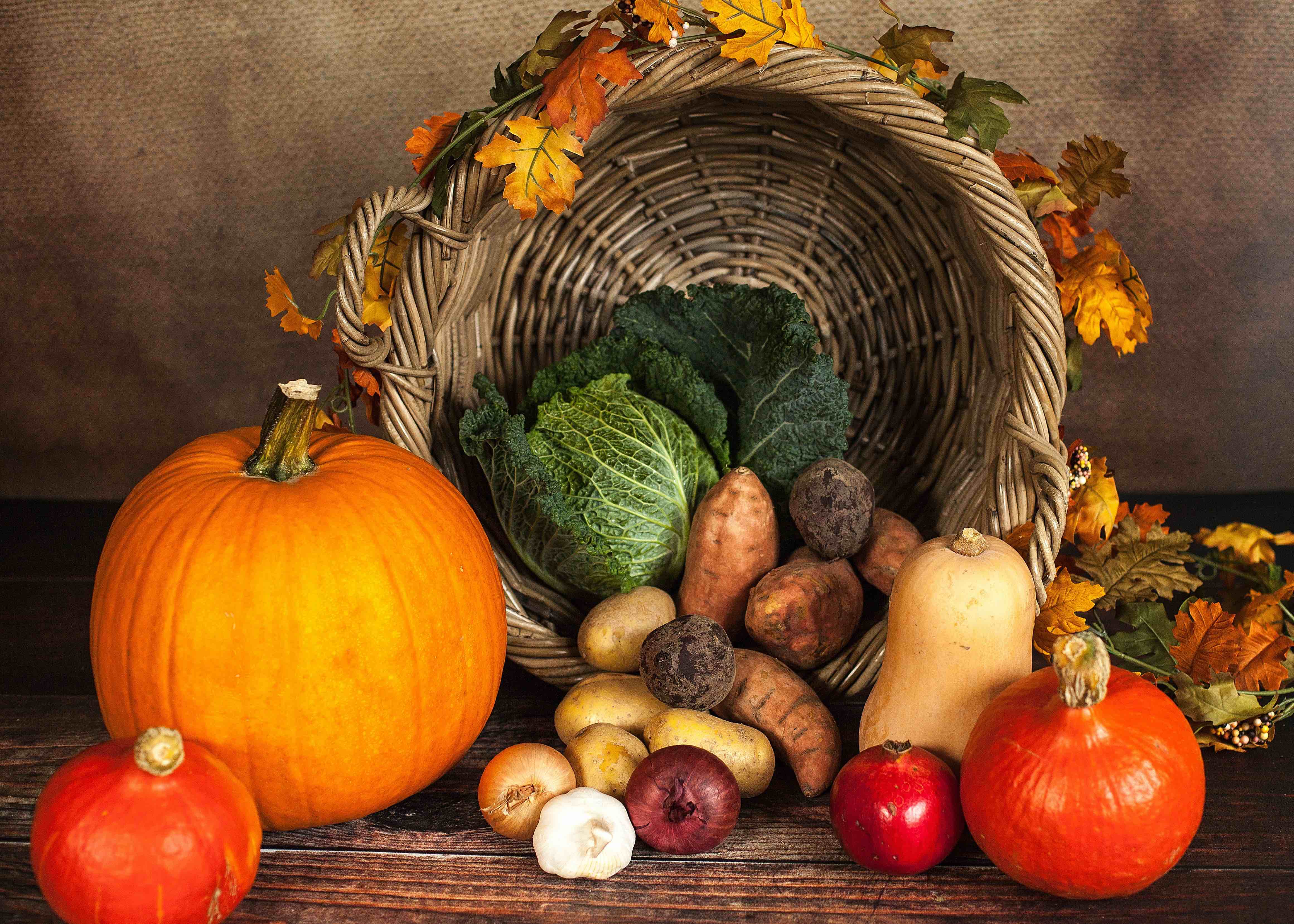 Autumnal vegetable gardens: seasonal fruit and vegetables
