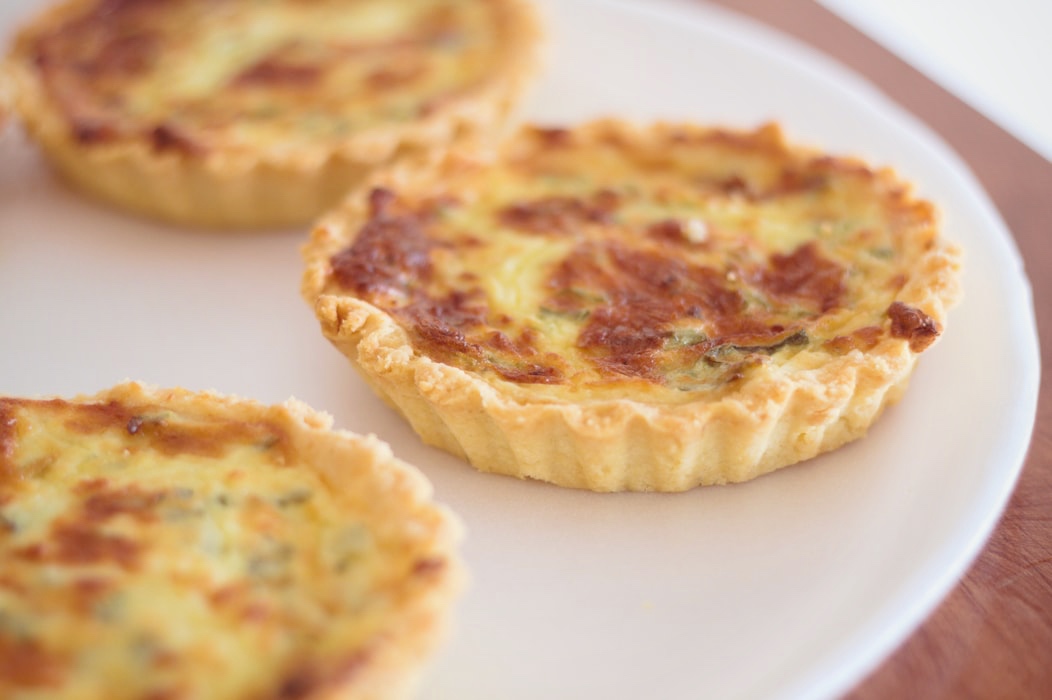 Mini courgette and potato quiches