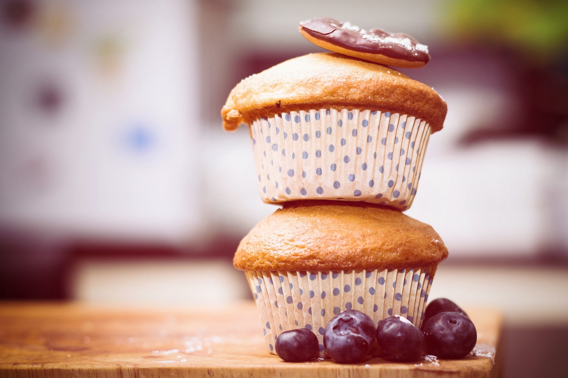 Potato and blueberry muffins