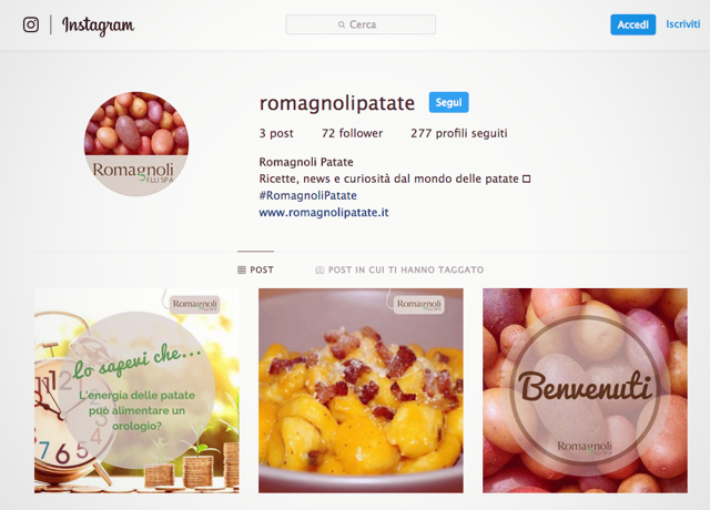 Romagnoli potatoes are going social