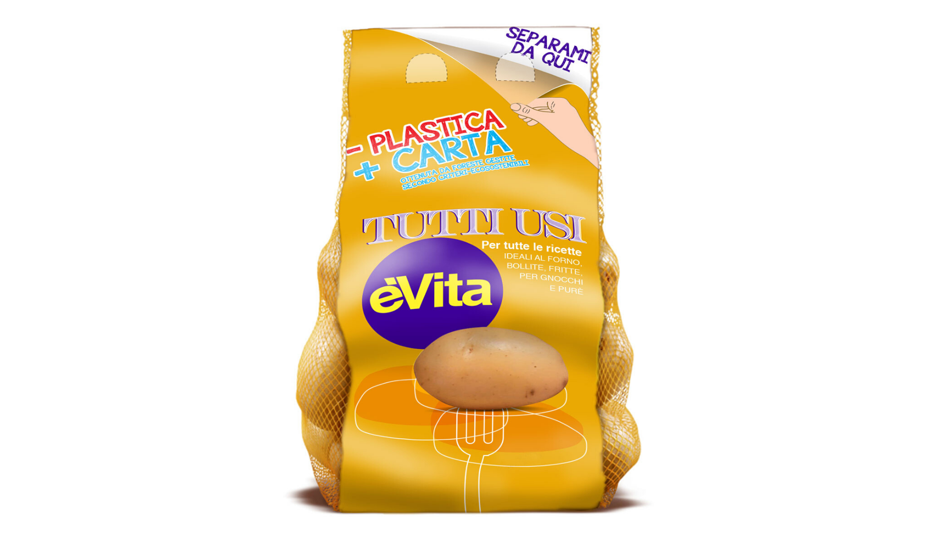 Romagnoli F.lli sceglie il nuovo packaging amico dell’ambiente per le patate èVita Tutti gli usi