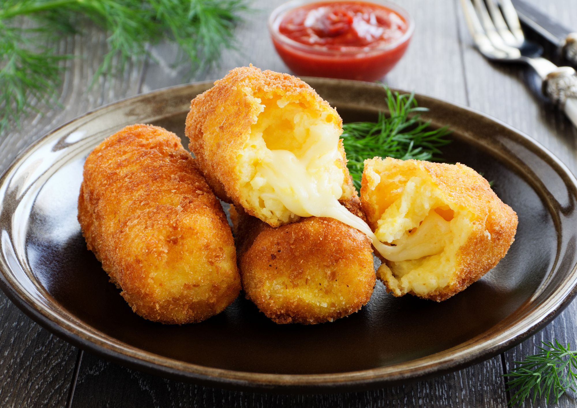 Alouette potato croquettes with mozzarella