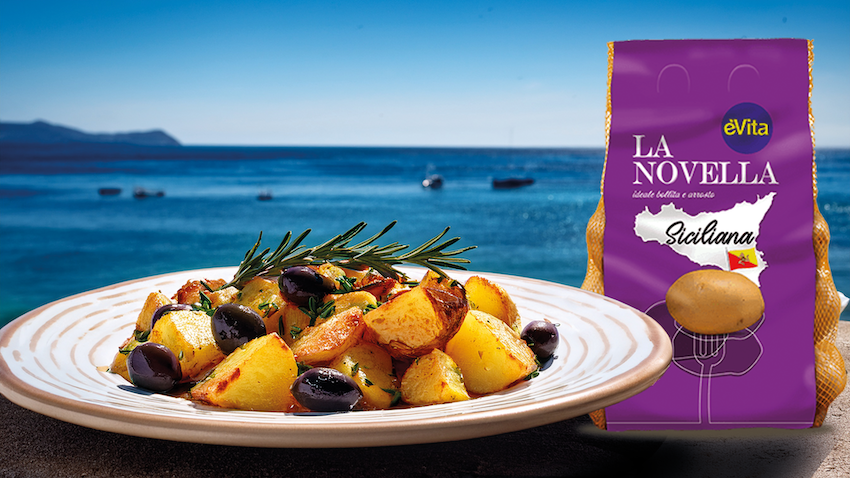 Le patate "apparecchiate" con La Novella Siciliana