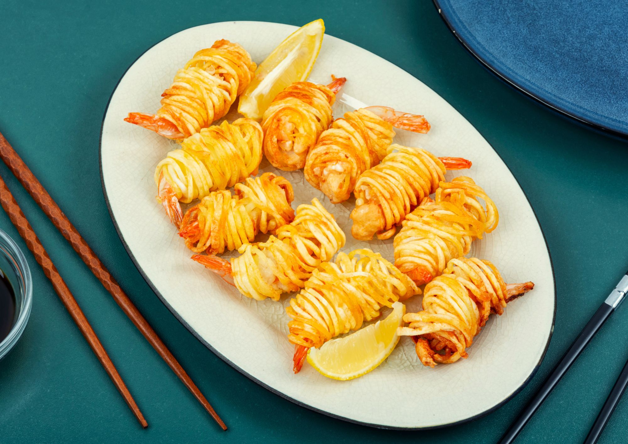 Arizona potato string prawns