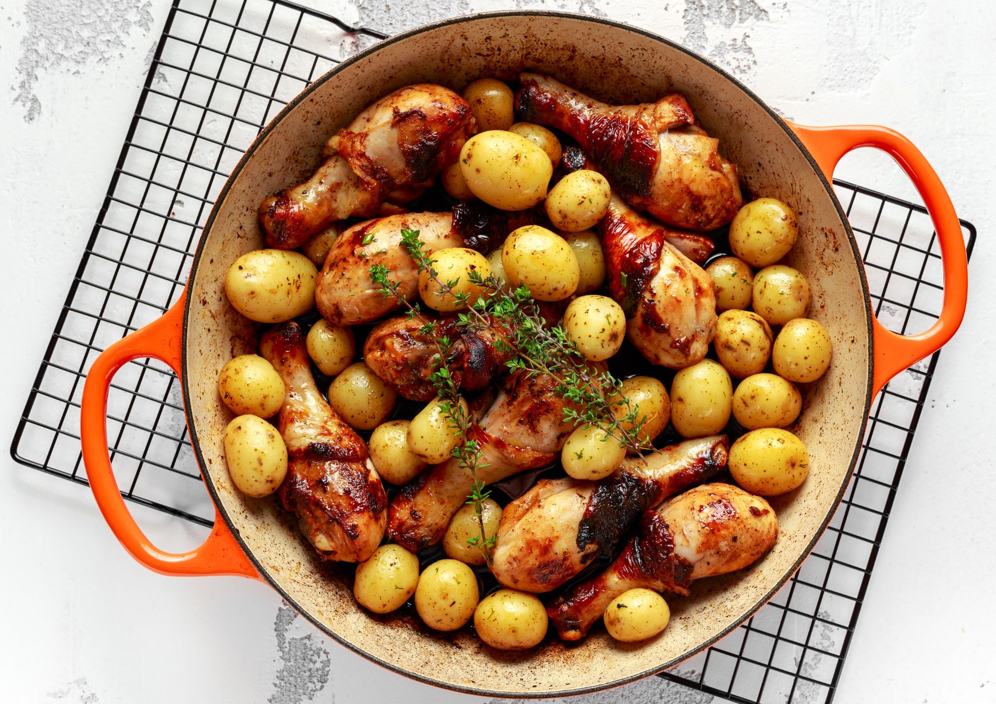 Roast chicken legs with Mini Potatoes