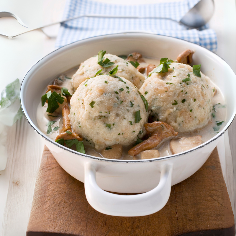 Dry bread gnocchi