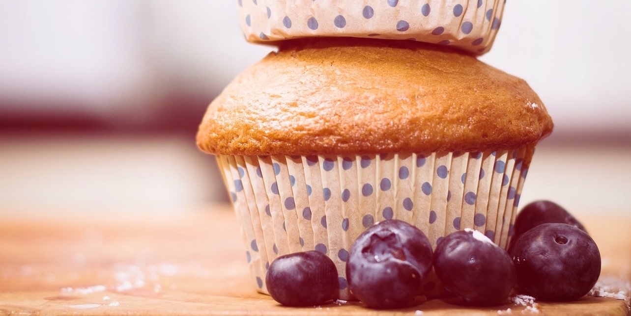 Muffin con patate e mirtilli