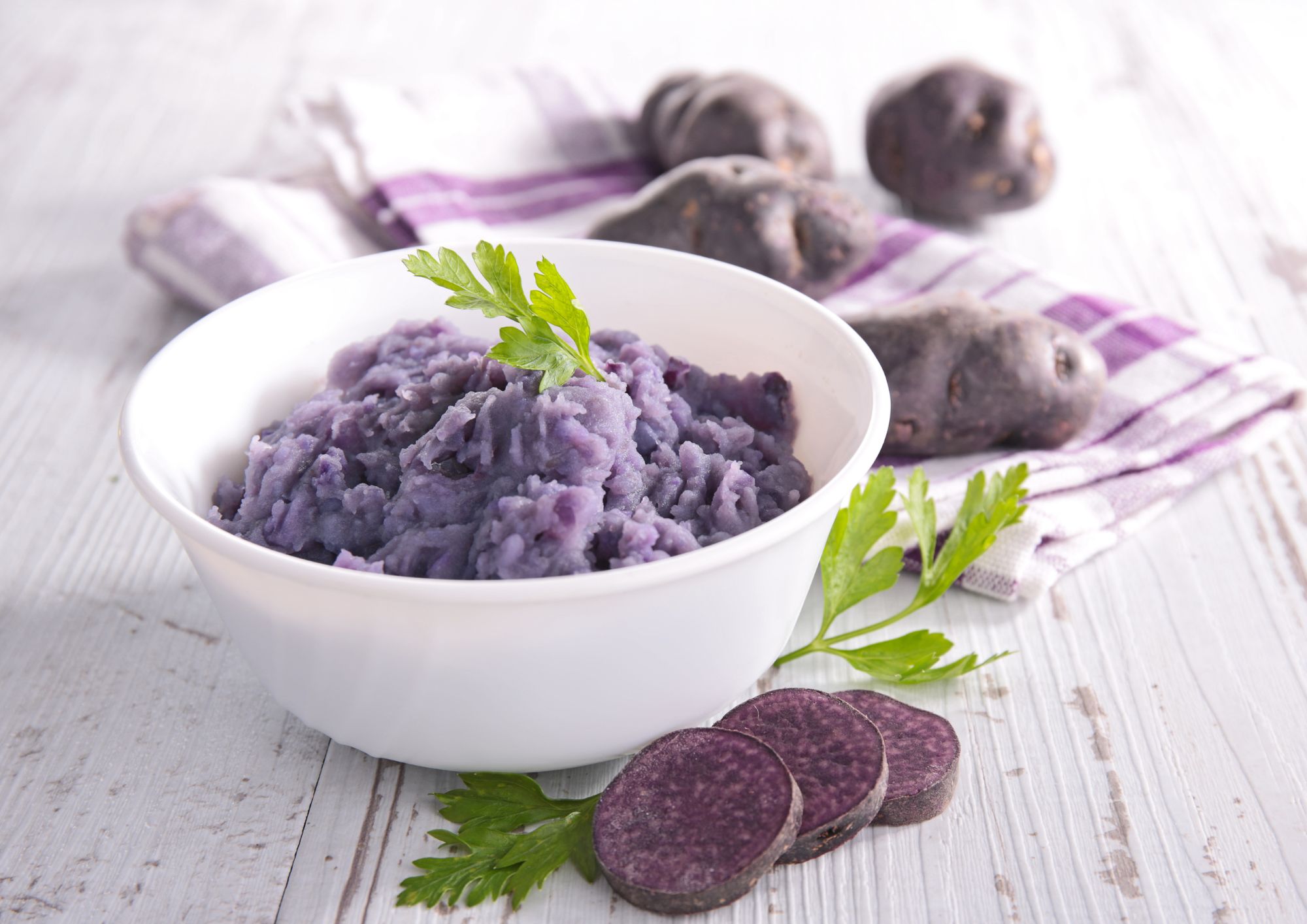 Cold Violet Queen mashed potato 