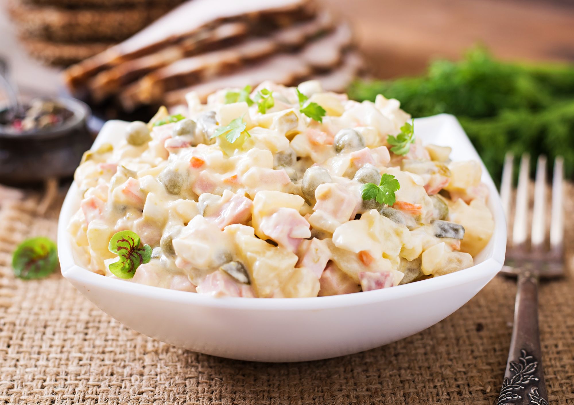 Russian salad with Twister potatoes
